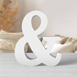 lot 23314 image: 8 Inch White Wood Letters Unfinished Wood Letters for Wall Decor Decorative Standing Letters White Block Letters for wall Decoration for Craft Home Party Projects (&)