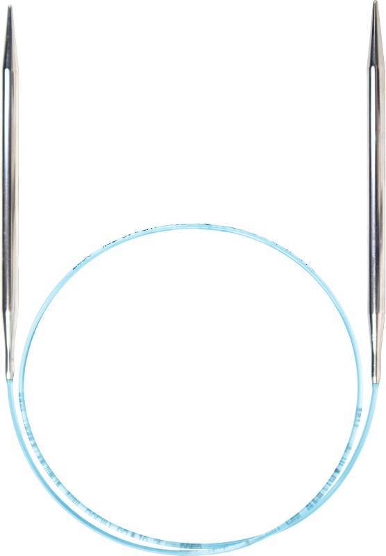 lot 1754 image: skacel by addi Rocket Circular Knitting Needles, Fixed 47 Inch (120 cm) Plated Brass Tips with Flexible Nylon Cord, 3.25 mm (US Size 3)