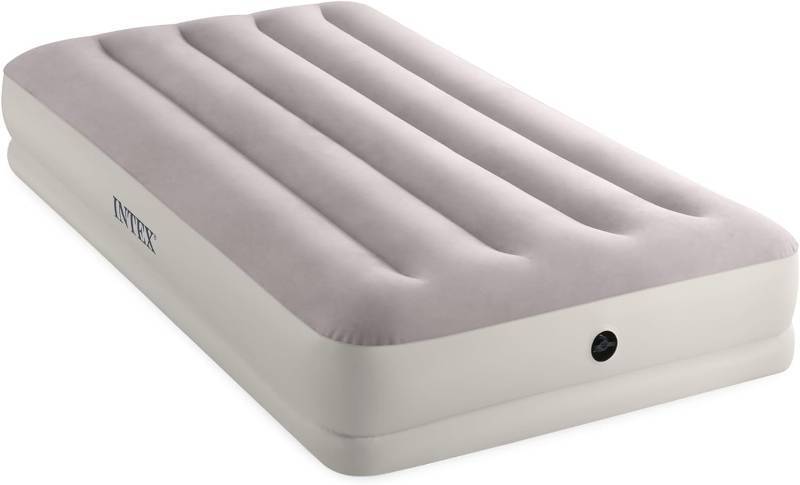 lot 10224 image: Intex 64177E Dura-Beam Standard Prestige Mid-Rise Air Mattress Fiber-Tech   Quickfill USB Air Pump