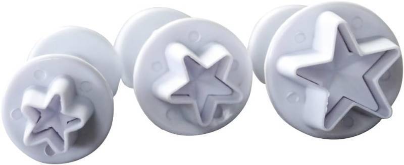lot 17562 image: Star Small Fondant Plunger Cutter Set Cake Cookies Decorating Tool Mold-Tiny 3 Pieces Mini
