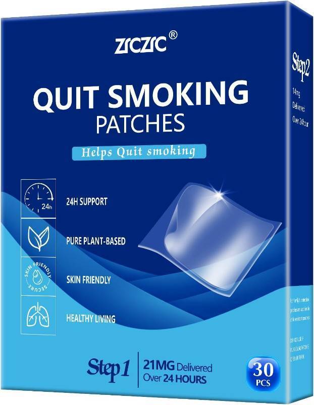 lot 37788 image: Nicotine Patches,Quit Smoking Patches, 21mg Step 1 Stop Smoking Aids Patches, Stop Smoking Aids that Work with 2 Weeks, Delivered Over 24 Hours Transdermal System(Step 1-21mg)
