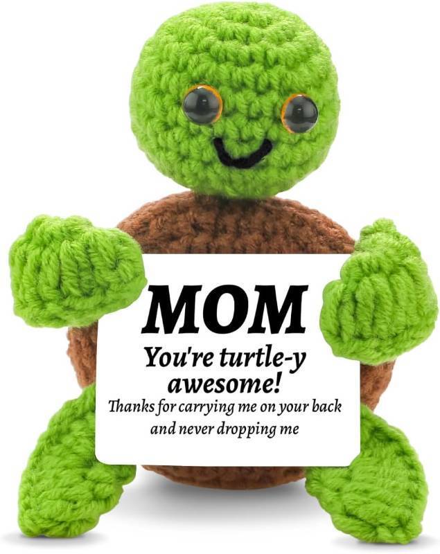 lot 41731 image: LIGETON for Mom from Daughter Son,Funny Gifts Birthday Gifts for Grandma Mother,Mini Positive Handmade Crochet Christmas Stocking Stuffers Secret Santa Gift Ideas