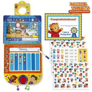 lot 22077 image: Daniel Tiger Potty Training Reward Chart, Potty Time With Daniel Workbook Includes Stories, Activities, Stickers, and Sound Button (Daniel Tigers Neighborhood)
