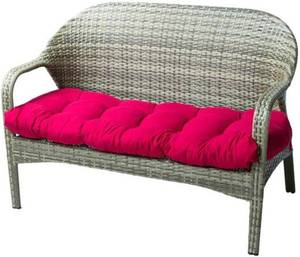 lot 22975 image: IndoorOutdoor Bench Cushion Cotton Garden Furniture Loveseat Cushion, 51.2x19.7 Patio Wicker Seat Cushions for Lounger Garden Furniture Patio Lounger Bench (Red)