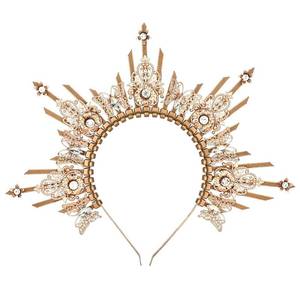 lot 22977 image: Sunburst Spiked Halo Crown - Handmade Zip Tie Virgin Mary Goddess Headpiece Butterfly Headband Fantasy Crowns Wedding Cosplay Pageant Festival Costume Renaissance