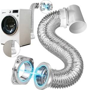 lot 22979 image: Magnetic Dryer Vent Coupling Kit DV180 Airtight Seal Magnetic Dryer Vent Connector Quick Connection and Disconnection Self-Alignment Easy to Clean Includes 2.6ft 4 Duct 90 Degree Elbow 2 Clamps