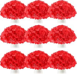 lot 22986 image: Tigeen 100 Pcs Hydrangea Artificial Flowers Bulk 7.48 Inch Artificial Hydrangeas with Removable Stems Faux Flowers Wedding Decor for Home Garden Party Decoration DIY Project (Red)
