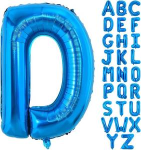 lot 22987 image: TONIFUL 40 Inch Large Blue Letter D Balloons Giant Alphabet Letter Balloons,Foil Mylar Big Balloons for 2026 Graduation Birthday Party Anniversary New Year Graduation Supplies Decorations