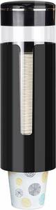 lot 23061 image: Cup Dispenser, Wall Mount Water Cooler Cup Dispenser fits 4-7 oz Disposable Paper and Plastic Cups, Pull Type Cup Holder for Bathroom, Office, Break Room, Gym, Black
