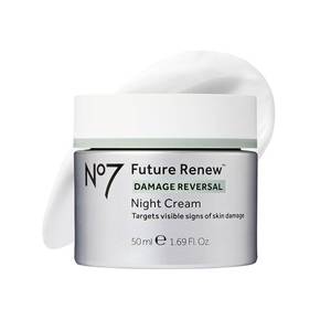 lot 23066 image: No7 Future Renew Damage Reversal Night Cream - Anti Aging Face Moisturizer - Infused with Peptide Technology to Reverse Visible Signs of Damage - Skin Barrier Repair for Dry Skin (1.69 Oz)