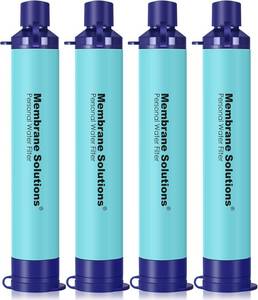 lot 23070 image: Membrane Solutions Straw Water Filter S1, NSFANSI 42&372&401 certificated, Survival Filtration Portable Gear, Emergency Preparedness, Supply for Drinking Hiking Camping Team Family Outing