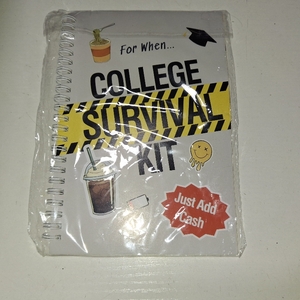 lot 23072 image: College Survival Kit Gift Card Book,2026 College Graduation Gift Card Holder Book,Funny Interactive Pages Money Cash