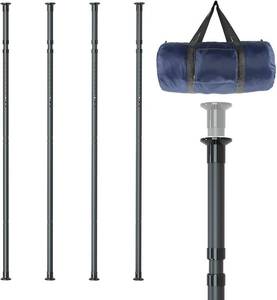 lot 23077 image: 10-Foot Dust Barrier Poles Kit - (Pack of 4) Spring-Loaded Telescoping Poles with Carry Bag for Interior Painting & Decoration Projects