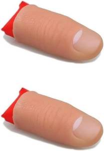 lot 23094 image: 2Pcs Thumb Tip Magic Tricks Fake Thumb Tip Silk Vanish Magic Disappearing Silk Fake Thumb Tip Magic Trick Gimmick Magician Accessory and Practical Jokes Magic Tricks Making Objects Appear Disappear