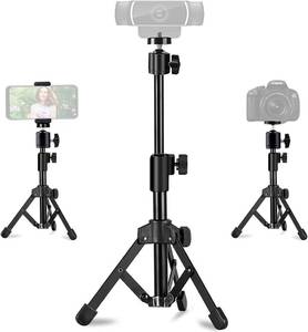 lot 23101 image: Webcam Tripod Stand Extendable Desktops Tripod for CameraPhoneWebcam, Desk Tripods Webcam Mount Holder Compatible with Logitech Webcams C925e C922x C922 C930e C930 C920 C615 iPhoneRing Light