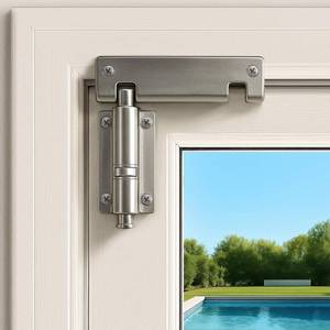 lot 23102 image: Sliding Door Security Lock  Fresh Air Ventilation, Durable Metal Child & Pet Safety Foot Locks, TopBottom Mount for Patio Glass Doors & Windows, Heavy-Duty