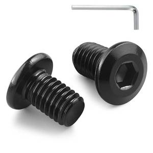 lot 23117 image: M6-1.0 x 10mm Flat Head Hex Socket Cap Screws Bolts 30Pcs, M6 Bolt 304 Stainless Steel Black Zinc Plated, Full Thread, with Hex Spanner