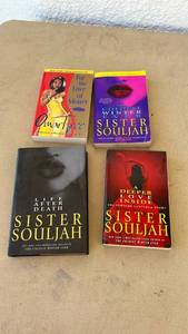 lot 45 image: Sister Souljah & Omar Tyree Urban Fiction Book Lot of 4
