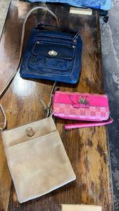 lot 49 image: Womens Handbag and Wallet Lot - 3 Piece Set