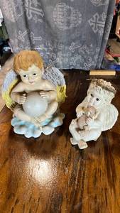 lot 57 image: Cherub Angel Figurines Set of Two