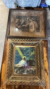 lot 75 image: Framed Religious Prints of Jesus - Set of Two