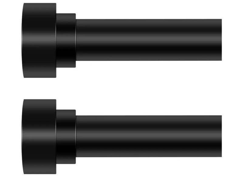 lot 37783 image: Curtain Rods Black 2Pack for Windows 72 to144 Inch(6-12ft),1 Inch Adjustable Heavy Duty Drapery Rods, Matte Black - Retail $66