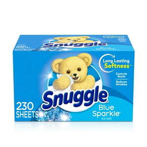 lot 46695 image: Snuggle Blue Sparkle Fresh Scent Dryer Sheets - 230ct Phosphate-Free, Household Fabric Softener (COUNT UNKNOWN) - Retail $9