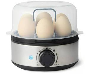 lot 46701 image: Amazon Basics Electric Egg Cooker for Hard-Boiled Eggs with Auto Shutoff, Dishwasher-Safe Parts, 7-Egg Capacity, BPA Free - Retail $18