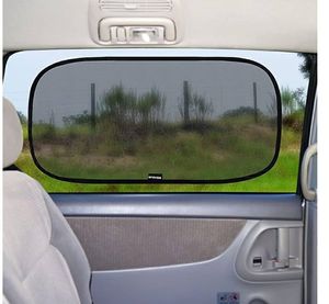 lot 46727 image: Car Window Shade for Baby - (4 Pack) UV Protection Breathable Mesh Baby Window Covers - Sun Shade Blocker, Cling Windows Cover - Glare Shield and UV Rays Protection for Your Child - XL 25x16 - Retail $25
