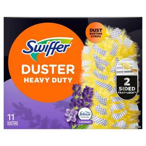 lot 46733 image: Swiffer Dusters Heavy Duty Multi-Surface Duster Refills for Cleaning  Lavender  11 Count - Retail $16