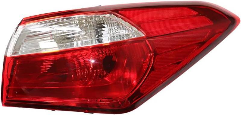 lot 242115 image: Tail Light Assembly Outer Compatible with 2014 2015 2016 Kia Forte Tail Lamp for Kia Forte 2014-2016 Clear Housing Rear Tail Lights Right Passenger Side