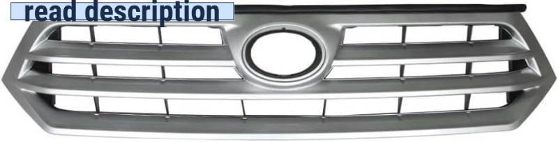 lot 342143 image: Retails for $150 Front Upper&Lower Grille WSilver Chrome Trim Compatible with 2011 2012 2013 Toyota Highlander