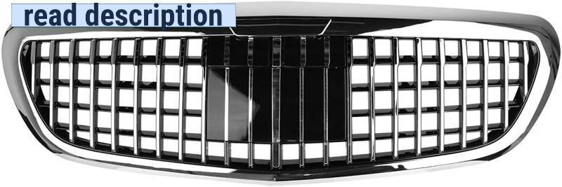 lot 342147 image: Retails for $290 Front Bumper Grille Maybach Style Chrome Fit for Mercedes-Benz W222 S-CLASS S550 S560 S600 S63 S65 AMG 2014-2020 WACC