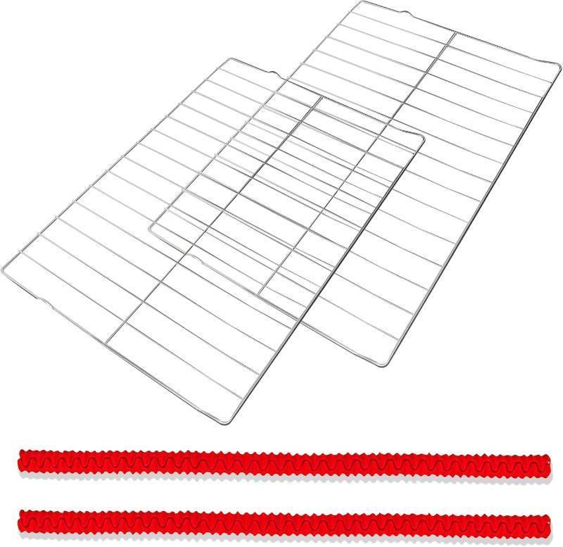 lot 121462 image: WB48X20249 Oven Rack, 23.75L x 16.25W, Compatible with GE Stove Oven Parts. Replacement Parts for Oven Racks JGB720BEJ2TS, JGBP33DET3BB, RGB508PET1CT, Made of 304 Stainless Steel Material, 2 Pcs