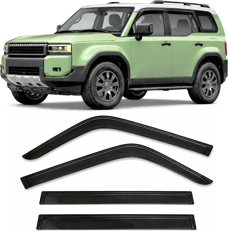 lot 221501 image: 2024-2026 Tape-On Side Window Rain Guards for Toyota Land Cruiser Visor Deflectors First Edition 1958 J250 2025