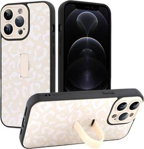 lot 3358 image: Compatible with iPhone 12 Pro Max Case with Finger Strap, Cheetah Print Shockproof Soft TPU Protective Cover for Women Girls, Slim Anti Scratch Case for iPhone 12 Pro Max 6.7 Inch, Blue