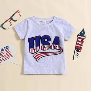 lot 3432 image: 4th of July Mommy and Me Matching Shirts American Flag Tshirt Tops Mom Daughter Son Outfit 45T