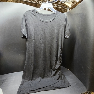 lot 3435 image: Women Summer T Shirt Casual Dress Crew Neck Wrap Ruched Bodycon Short Sleeve Party Club Mini Dresses(Black, XXL)