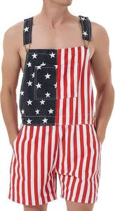 lot 3490 image: Festival Overalls for Men Shorts Romper Work Jumpsuits Bibs Coveralls