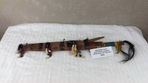 lot 10 image: Indonesian Dayak Mandau Headhunters Sword with Scabbard
