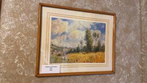 lot 36 image: Framed Countryside Print 17x21