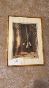lot 41 image: Girl at Door Framed Print 20.5 x 15