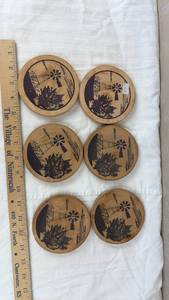 lot 120 image: Windmill Scene stone Coasters Set of 6
