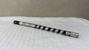 lot 122 image: Decorative Black Flute with Silver Embossed Fittings