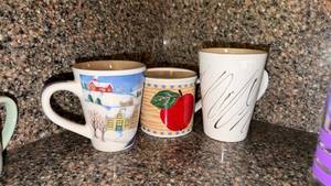 lot 163 image: Assorted Ceramic Coffee Mugs Set of 3
