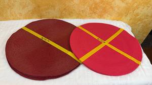 lot 188 image: Round Woven & Mesh Placemats Set