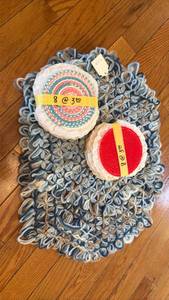lot 196 image: Handmade Yarn mat and Woven Coaster Set