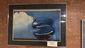 lot 250 image: Abstract Blue Water Color Framed Print