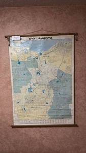 lot 252 image: DKI Jakarta Map Wall Hanging 50x36