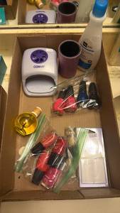 lot 259 image: Conair Hair Care Lot with Nail Dryer, Polish, Oil and Accessories